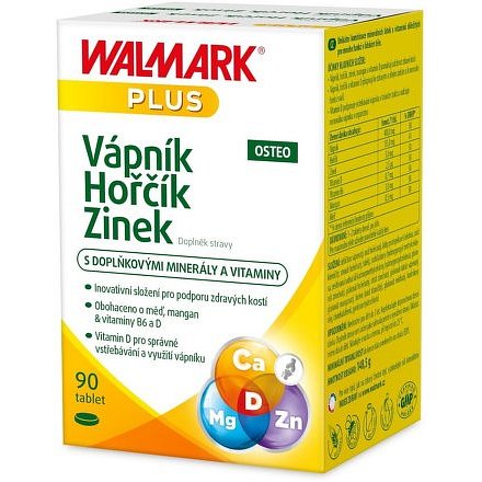 Walmark Vápník Hořčík Zinek Osteo 90 tablet