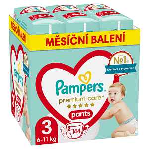 PAMPERS Premium Care Kalhotky plenkové vel. 3 (6-11 kg) 144 ks
