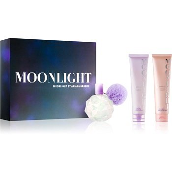 Ariana Grande Moonlight dárková sada I.  parfémovaná voda 100 ml + Tělové soufflé 100 ml + sprchový a koupelový gel 100 ml