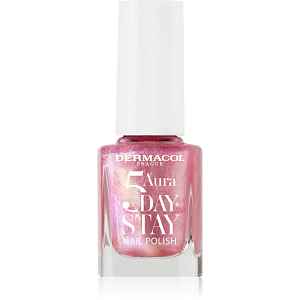 Dermacol 5 Day Stay Aura dlouhotrvající lak na nehty s perleťovým leskem odstín 69 Rose Glow 11 ml