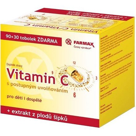 Farmax Vitamin C postupně uvolňujících 90+30 tobolek