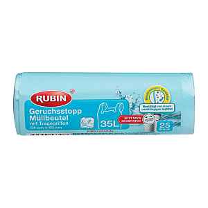 RUBIN Odpadkové pytle s uchy 35 l 25 ks