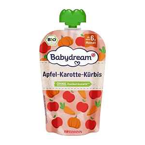Babydream BIO Ovocná kapsička jablko, dýně, mrkev 100 g