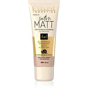 Eveline Cosmetics Satin Matt matující make-up se šnečím extraktem odstín 104 Beige 30 ml