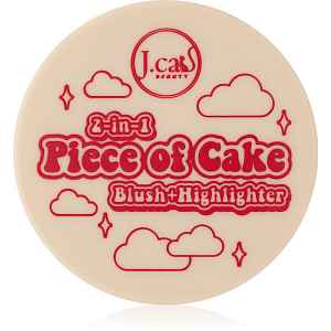 J.Cat Beauty 2 In 1 Piece Of Cake tvářenka s rozjasňovačem odstín Perfect Pear 12.1 g