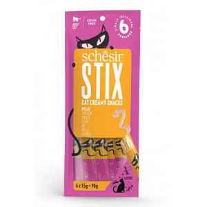 Schesir Cat Pochoutka Stix Liquid Snack Kuře 6x15g