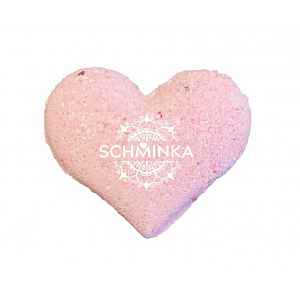 Schminka Šumivé máslové srdíčko do koupele Růže 45 g