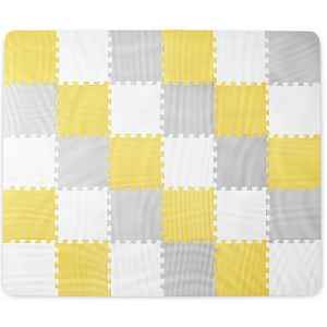 Kinderkraft Podložka pěnové puzzle Luno Yellow 30ks