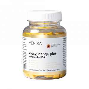 Venira Vlasy, nehty, pleť ve formě kostiček meruňka 120 tablet
