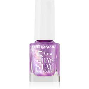 Dermacol 5 Day Stay Aura dlouhotrvající lak na nehty s perleťovým leskem odstín 70 Amethyst 11 ml