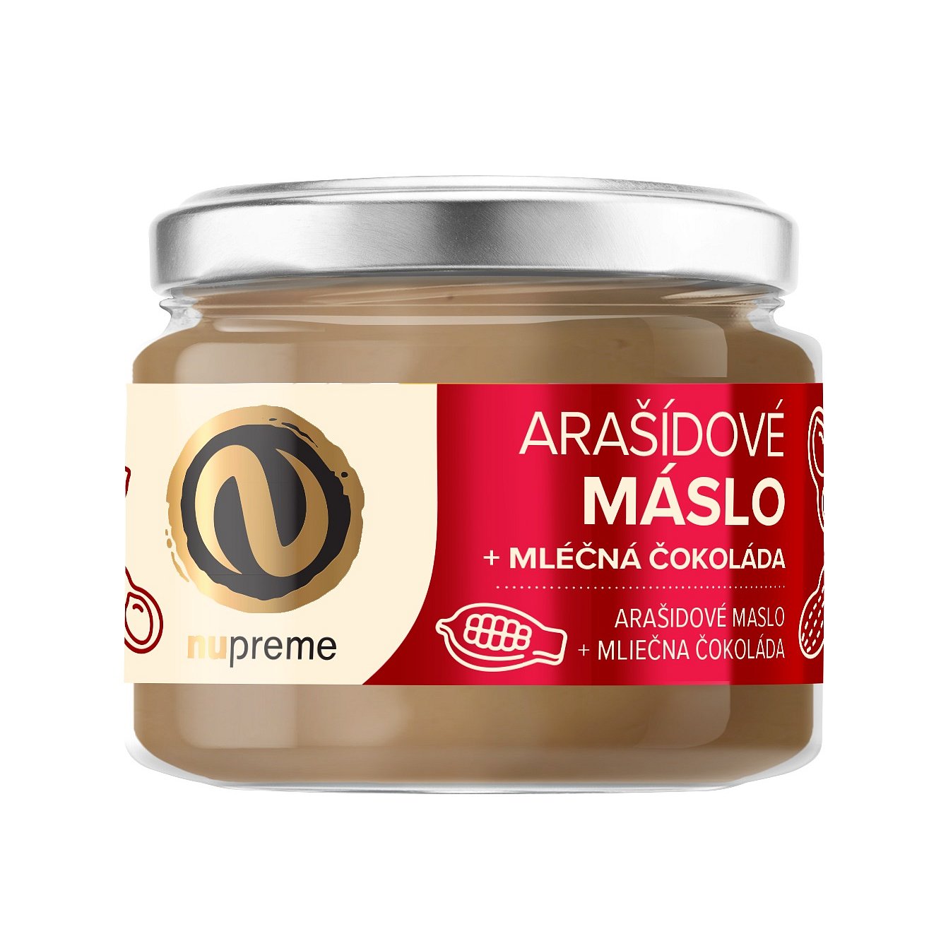 Nupreme Arašídové máslo s mléčnou čokoládou 220g