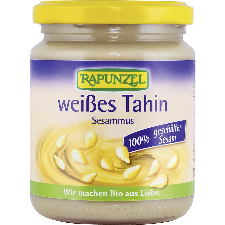 RAPUNZEL Bio bílé tahini: 100% sezamová pasta 250g