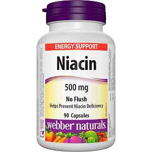 Webber Naturals Niacin 500 mg 90 cps