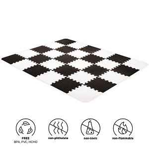 Kinderkraft Podložka pěnové puzzle Luno Black 30ks