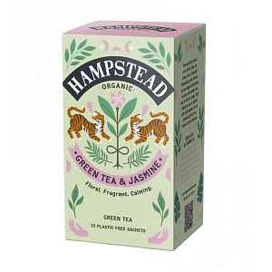Hampstead Tea BIO Zelený čaj s jasmínem a bergamotem 20x2 g