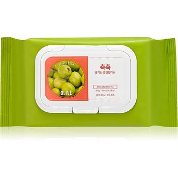 Holika Holika Daily Fresh Olive odličovací ubrousky k odstranění odolného a voděodolného make-upu 60 ks