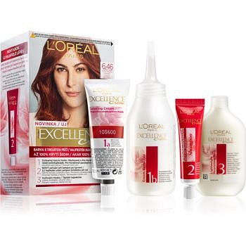 L’Oréal Paris Excellence Creme barva na vlasy odstín 6.46 Natural Light Copper Red