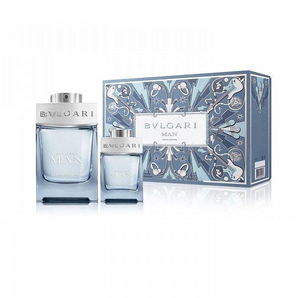 Bvlgari Man Glacial Essence set dárková kazeta EdP 100 ml + EDP 15 ml