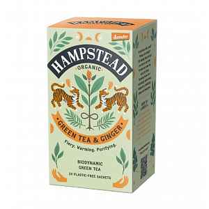 Hampstead Tea BIO Zelený čaj se zázvorem a citronovou trávou 20x2 g