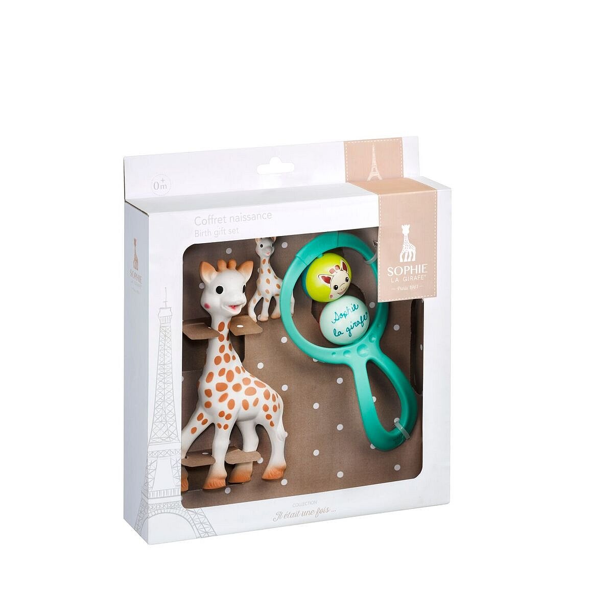 Vulli Dárkový set Sophie la girafe pro novorozence žirafa Sophie   klíčenka   chrastítko