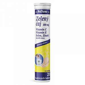 MedPharma Zelený čaj 100 mg E+Se+Zn tablet.eff.20