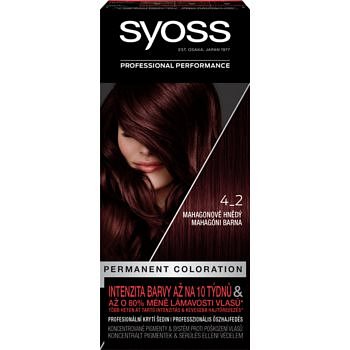 Syoss Permanent Coloration permanentní barva na vlasy odstín 4-2 Mahagony Brown