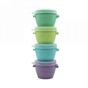 Melii Silikonové kelímky na potraviny Snap&Go 118 ml - 4ks