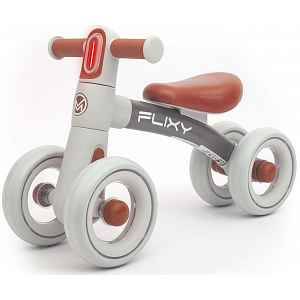 Milly Mally Dětské odrážedlo FLIXY s LED světlem a EVA koly (12–36 měsíců), šedé