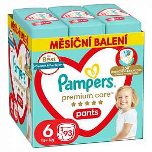 PAMPERS Premium Care Kalhotky plenkové vel. 6 (15+ kg) 93 ks