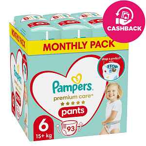 PAMPERS Premium Care Kalhotky plenkové vel. 6 (15+ kg) 93 ks
