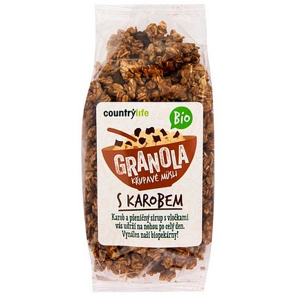 Country Life Granola - Křupavé müsli s karobem BIO 350g