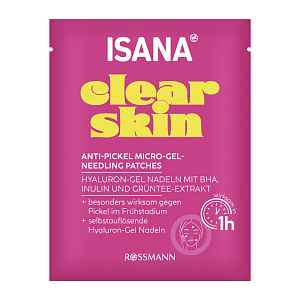 ISANA Mikrojehličkové náplasti na akné Clear Skin 6 ks
