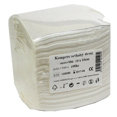 Kompres netk.text.nest.10x10cm/100ks Steriwund