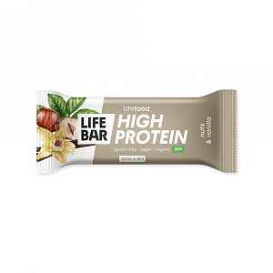 LifeFood Lifebar Protein tyčinka oříšková s vanilkou BIO 40 g