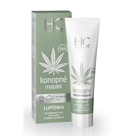 Health Culture konopné mazání lupénka 75ml