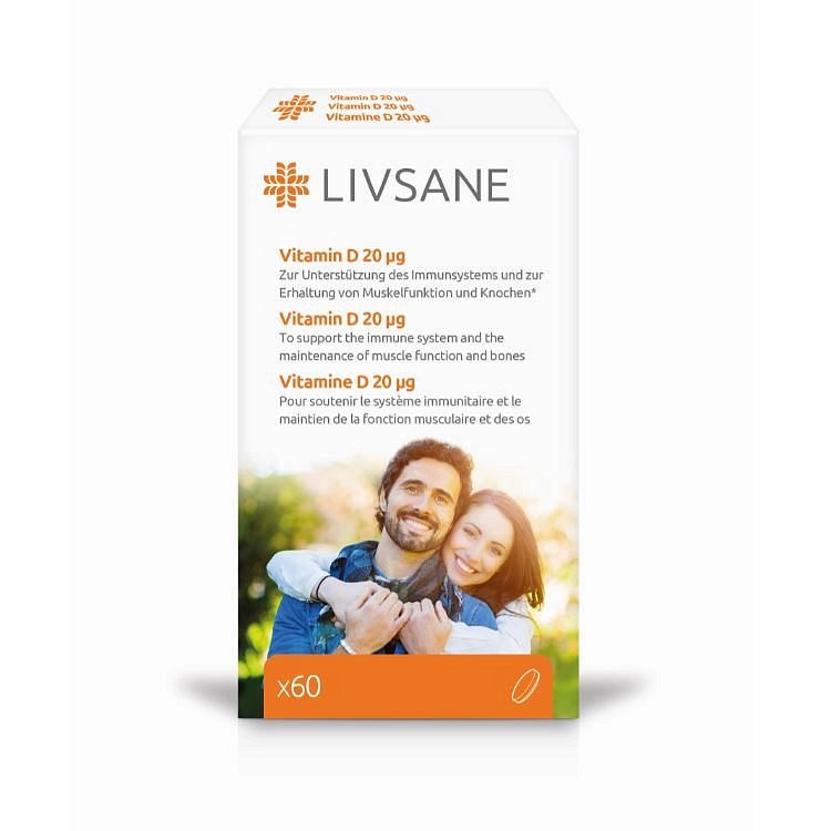 LIVSANE Vitamín D 20mcg tbl.60