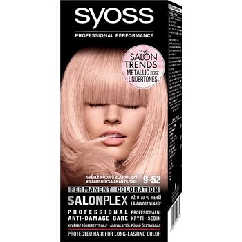 Syoss Permanent Coloration permanentní barva na vlasy odstín 9-52 Light Rose Gold Blond