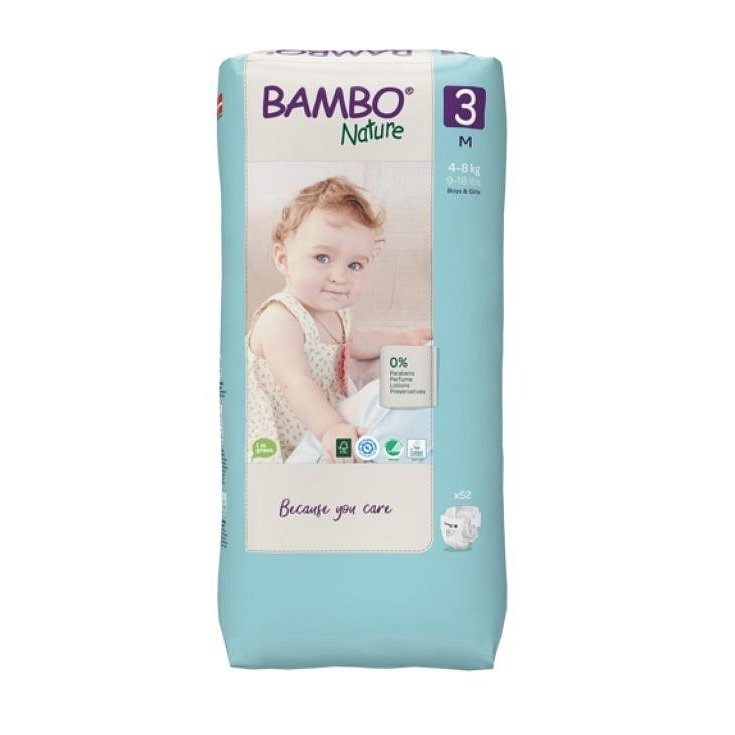 Bambo Nature 3 M 4-8 kg dětské pleny 52 ks