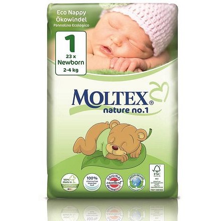 Plenky Moltex nature no. 1  Newborn 2 - 4 kg (23 ks)