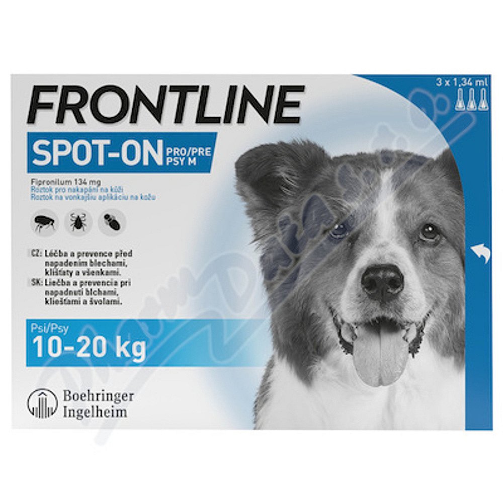 FRONTLINE SPOT ON pro psy M (10-20kg) - 3x1,34ml