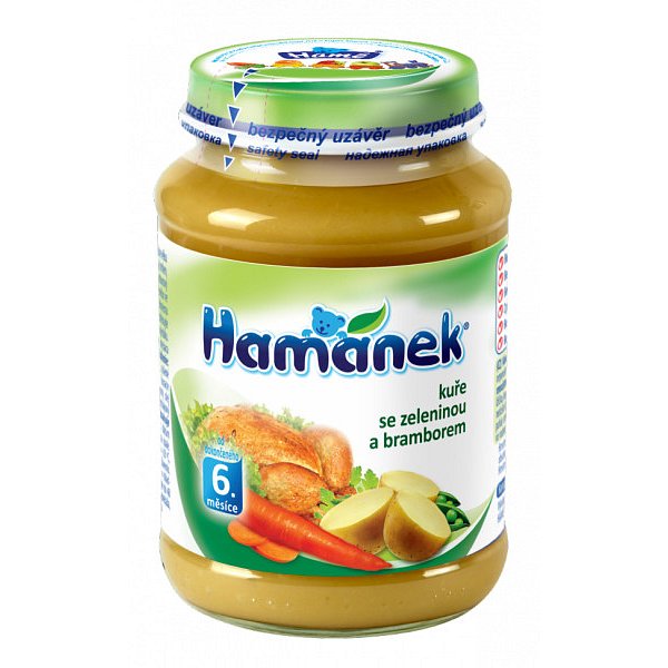 Hamánek kuře se zeleninou a bramborem 190g 6M C-156 - II. jakost