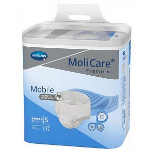 Inkontinenční kalhotky MOLICARE MOBILE 6 kapek Small 14ks