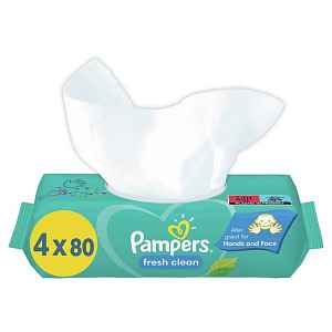 PAMPERS Vlhčené ubrousky Fresh Clean 4x80 ks