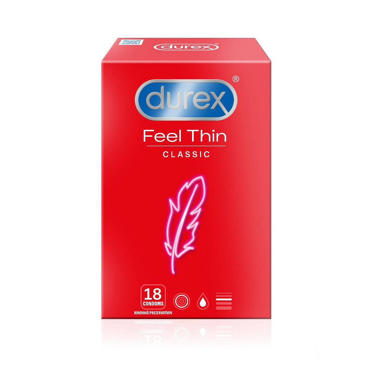 Durex Feel Thin Classic kondomy 18 ks