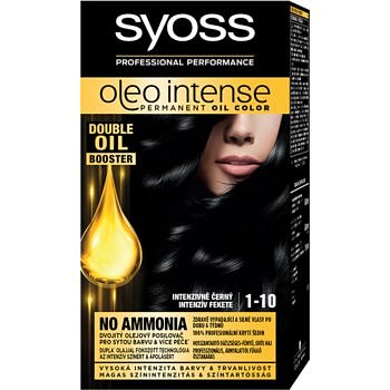 Syoss Oleo Intense permanentní barva na vlasy s olejem odstín 1-10 Intensive black