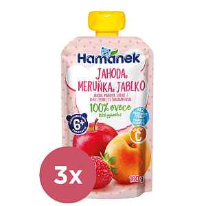 3x HAMÁNEK Jahoda, meruňka, jablko 100 g