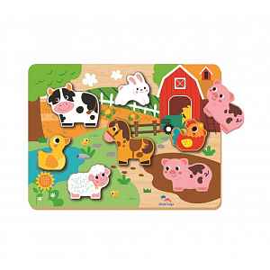 2Kids Toys Vkládací puzzle Farma 8 ks