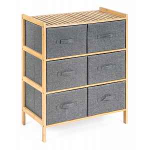 G21 Bambusový regál s 6 košíky