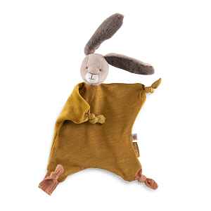 Moulin Roty Mazlící ubrousek zajíček Ochre