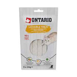 Ontario Pochoutka lízací kuřecí s multivitaminem 5x14 g